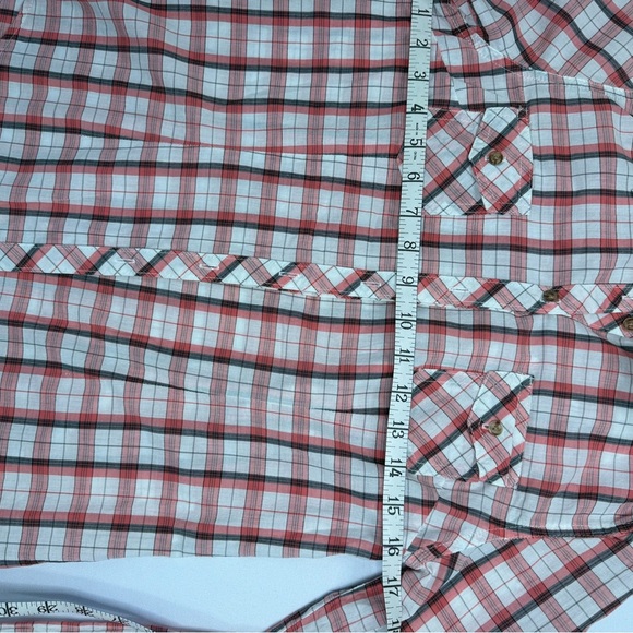 Plaid Button-Up Shirt - Red and White - Picture 6 of 6